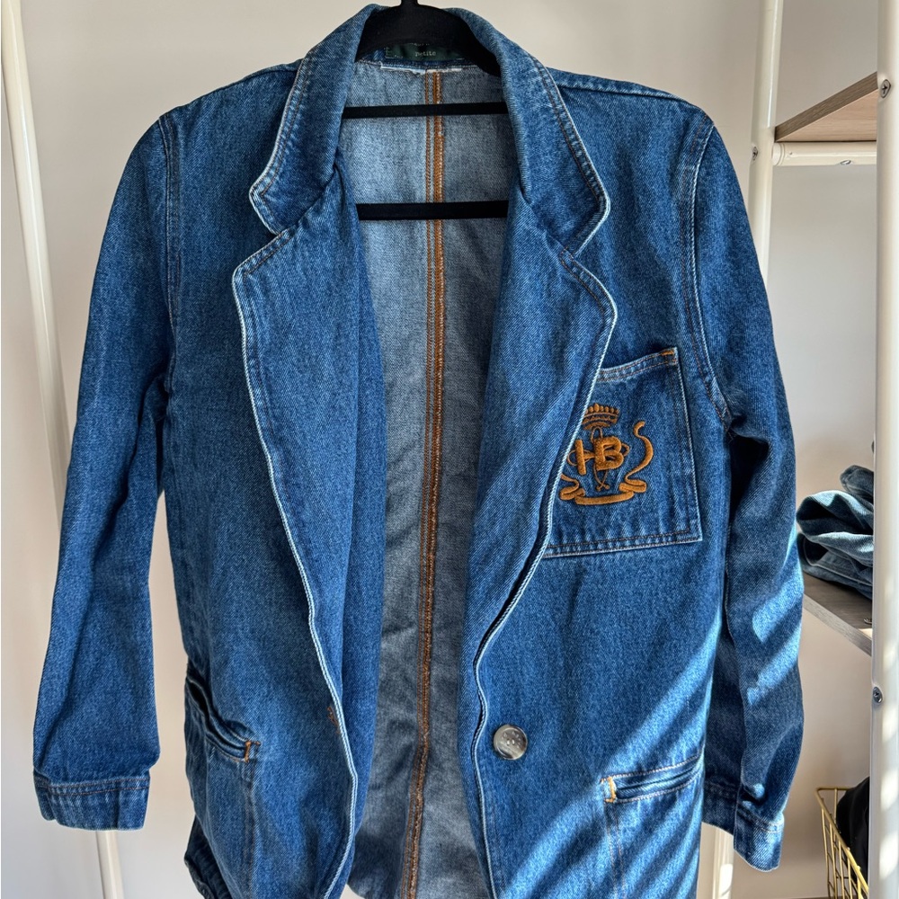 Harve Benard Blue Denim Blazer